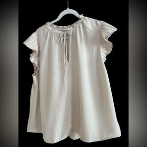 Abercrombie & Fitch Cream Ruffle Blouse